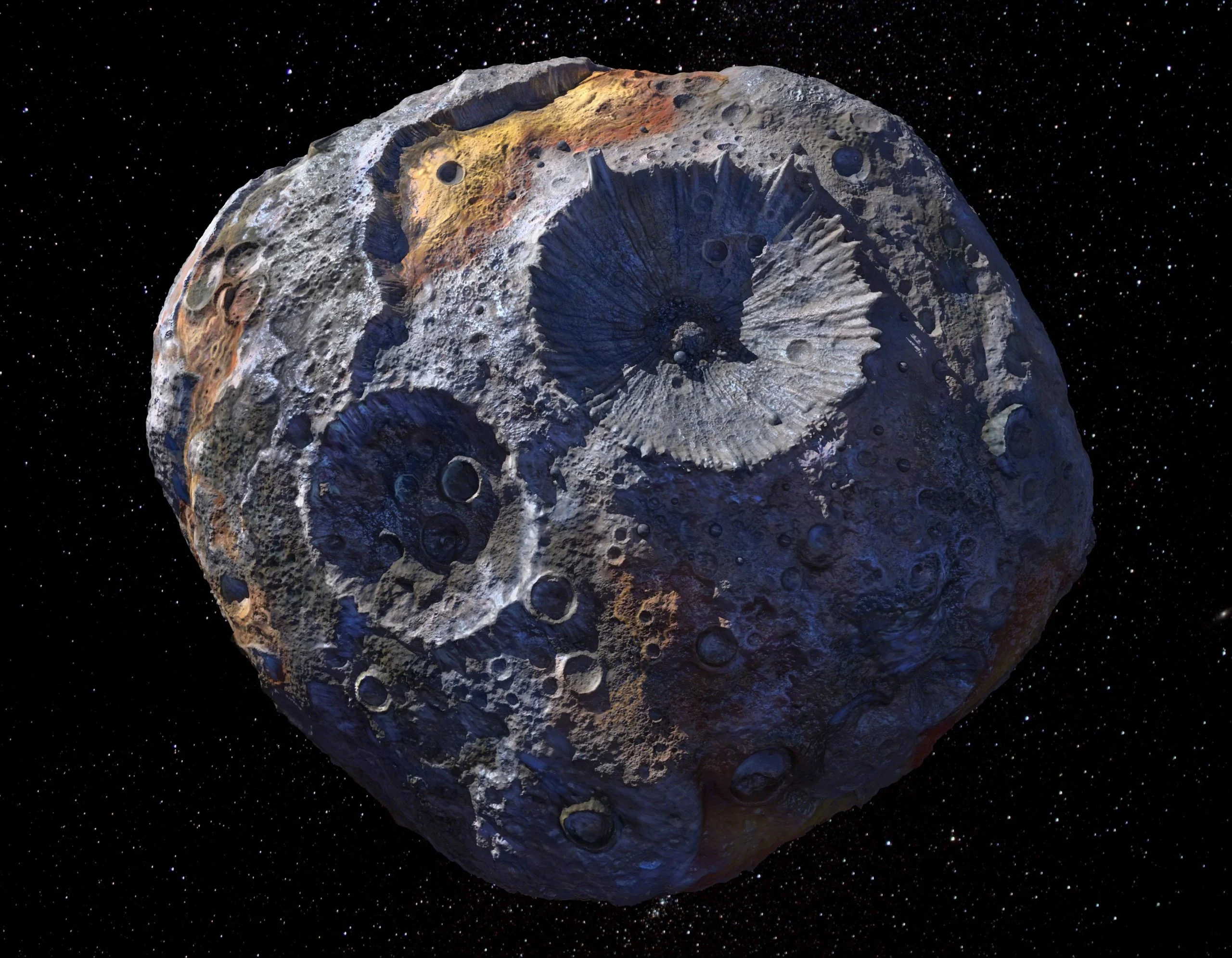 Artist's concept of the asteroid 16 Psyche
