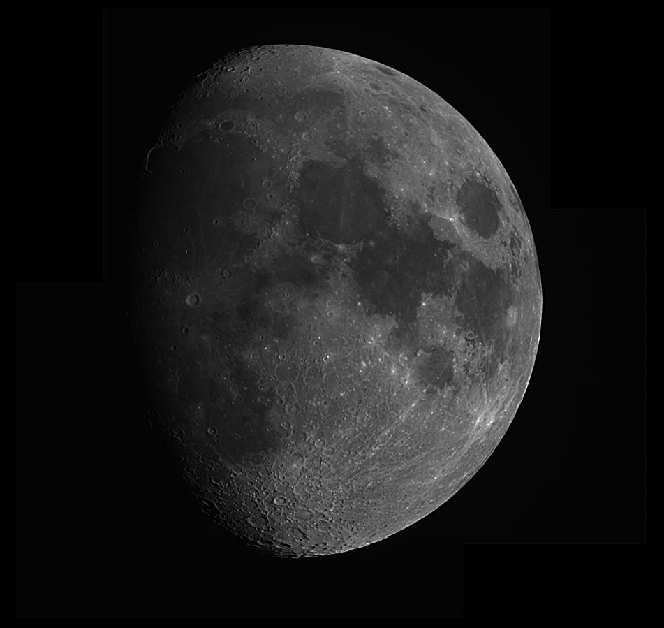 First attempt at a lunar mosaic using a 120mm Skywatcher