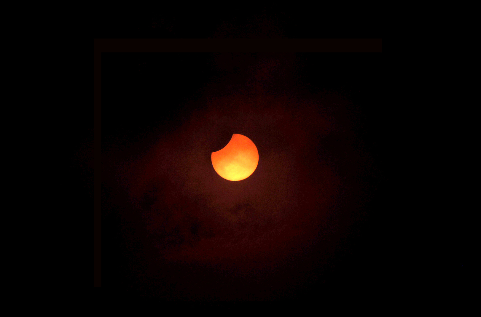 The Sun partially eclipsed by the moon