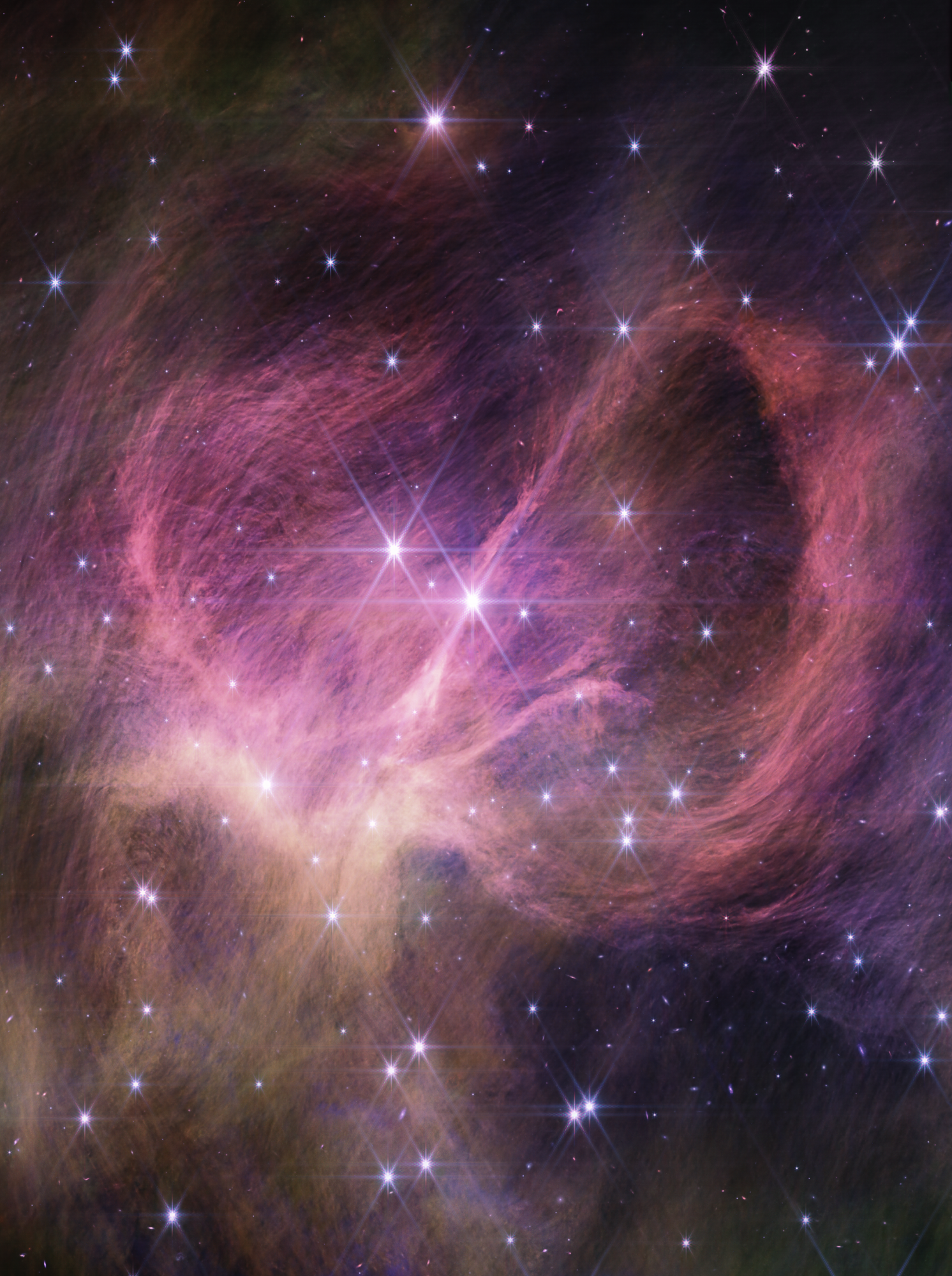 This image from the NIRCam (Near-Infrared Camera) instrument on NASA’s James Webb Space Telescope shows the central portion of the star cluster IC 348.