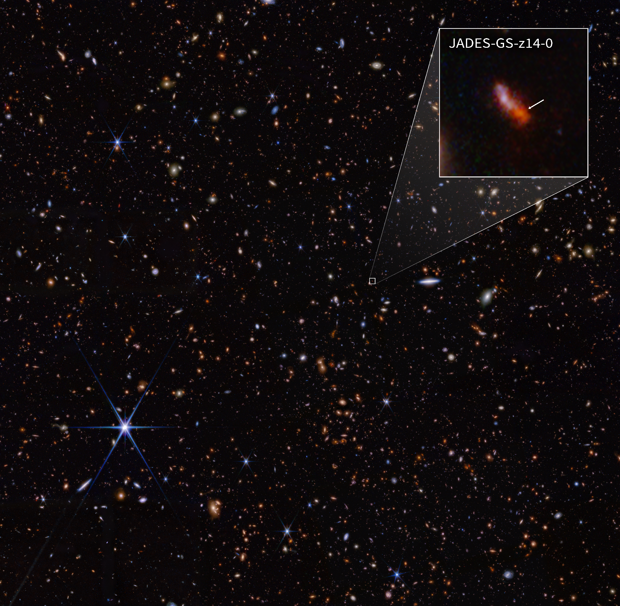 The region surrounding the Trifid and Lagoon Nebulae, as seen in this First Look image captured by NSF–DOE Vera C. Rubin Observatory.