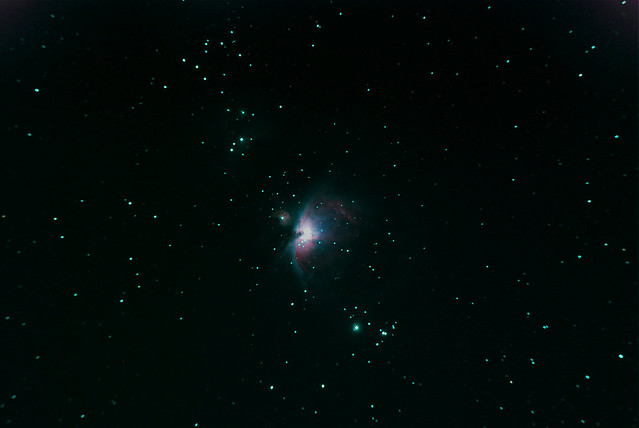 Image of the Nebula showing a slight green tint