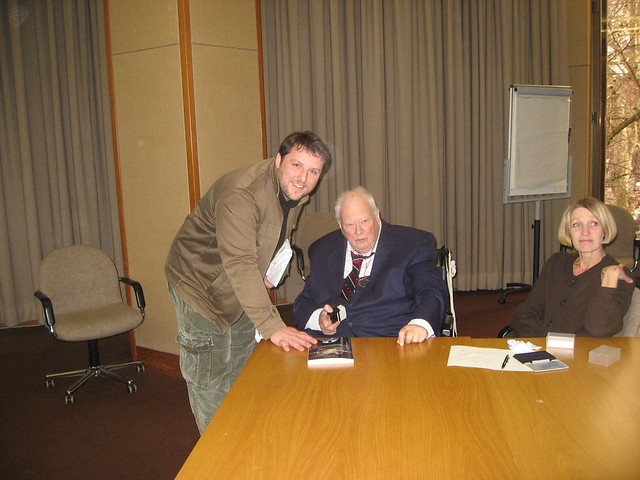 Patrick Moore at astrofest 2009.